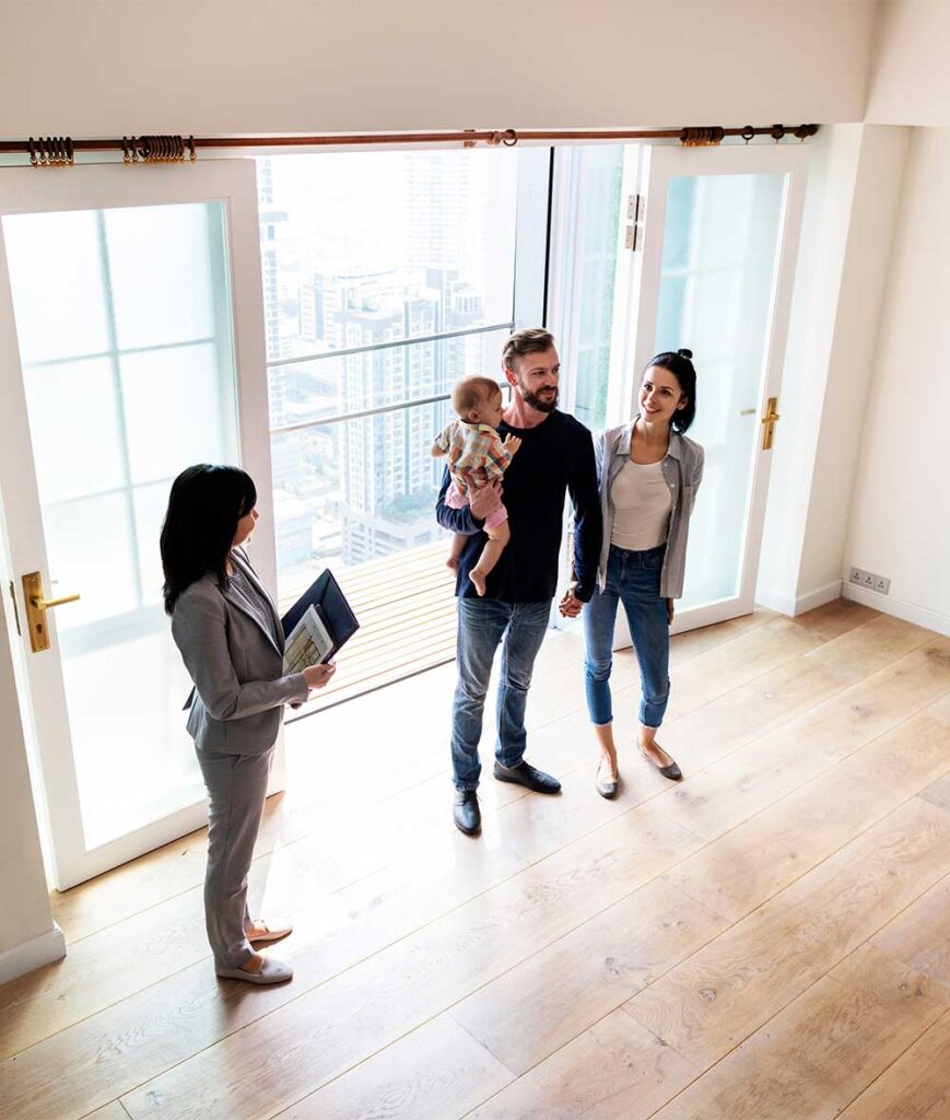 Real Estate Agent hosting an open house.